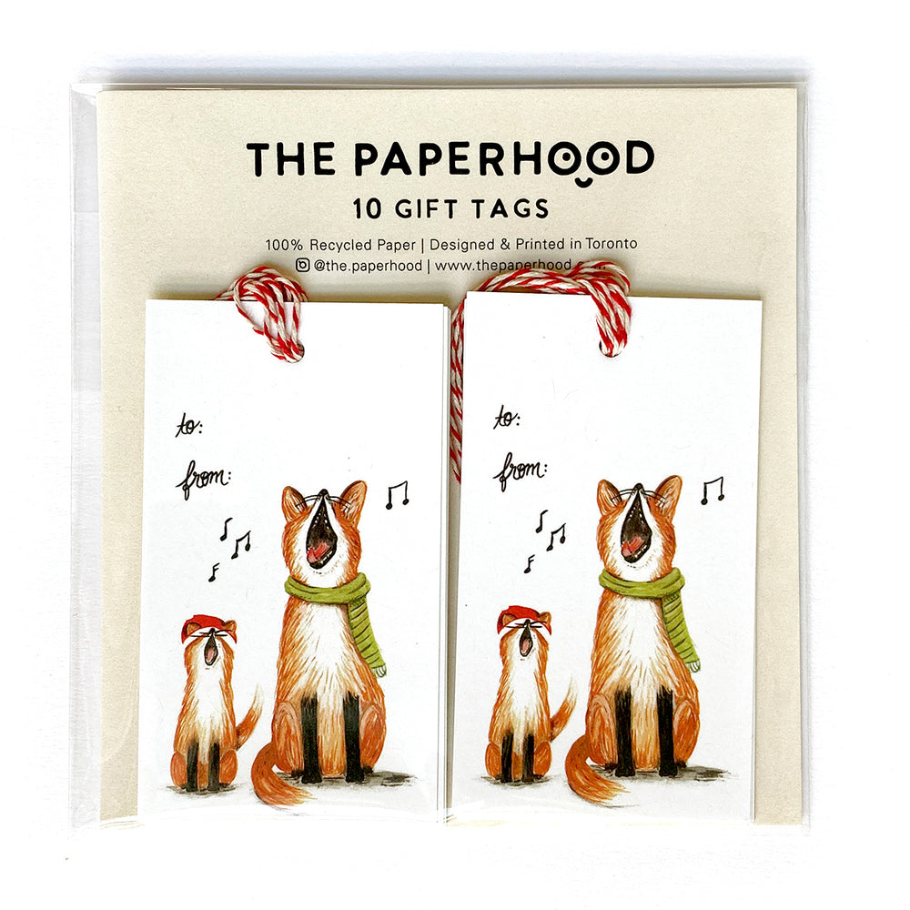 Gift Tags - Singing Foxes