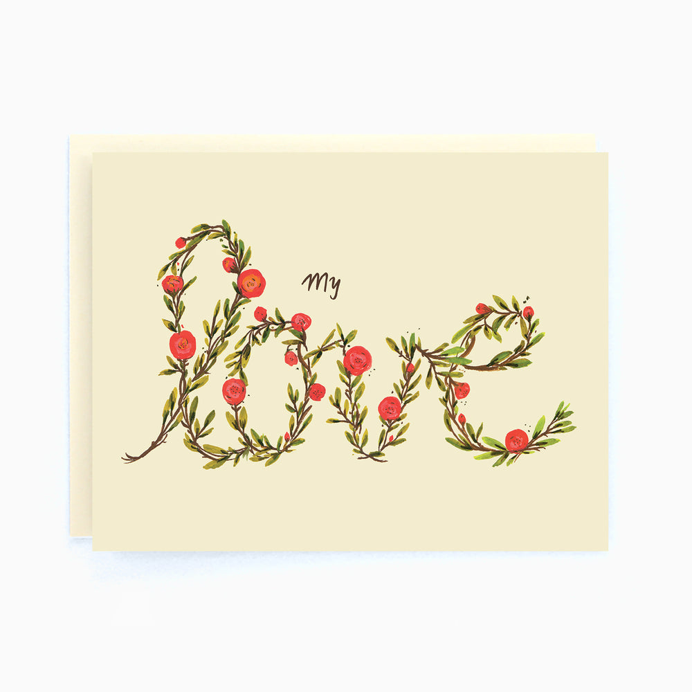 Floral My Love Card