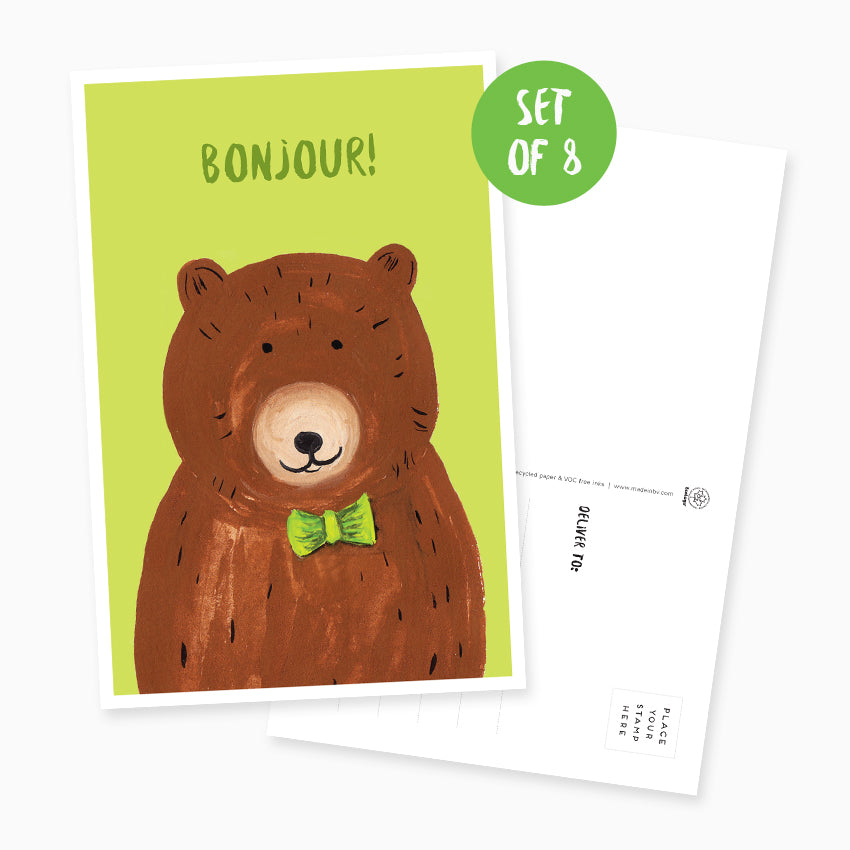 Bear Postcard - Set of 8