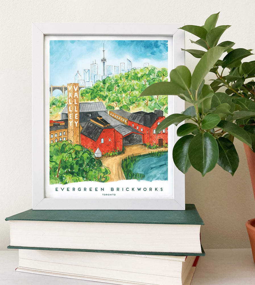 Toronto's Don Valley and Evergreen Brickworks 8x10 inch Art Print