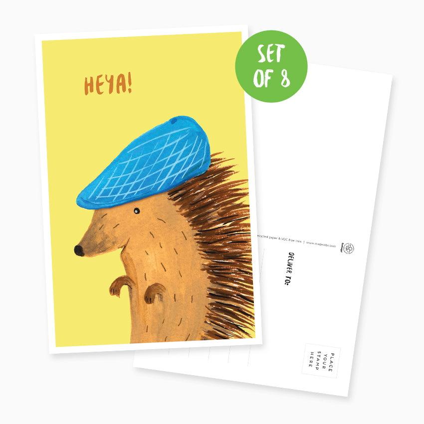 Hedgehog Postcard - Set of 8
