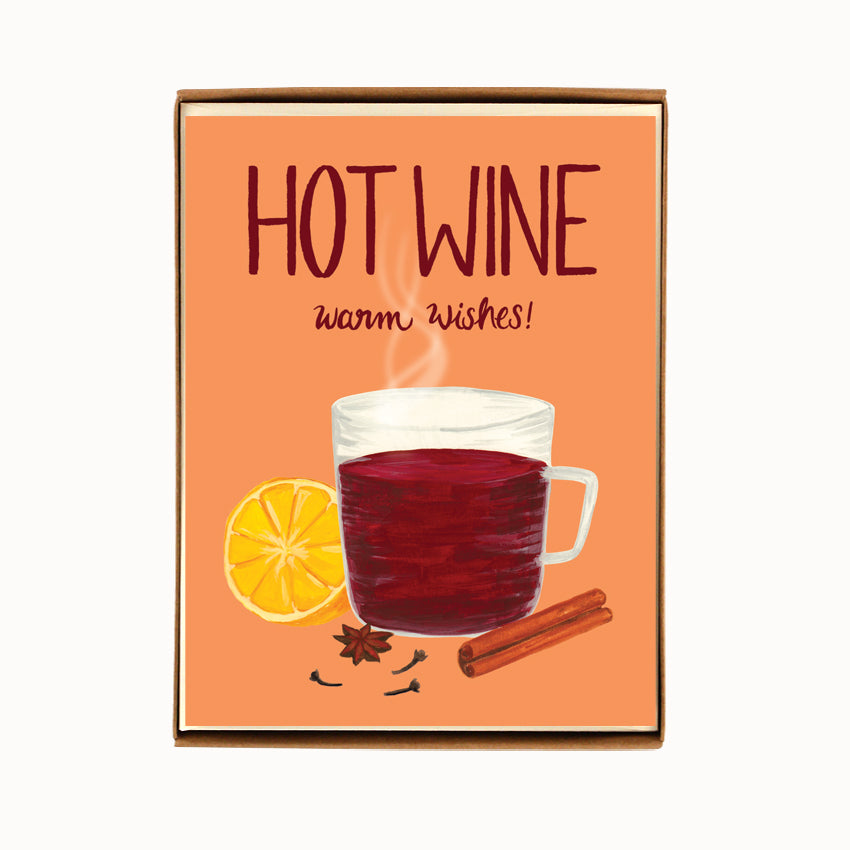 Box of 8 Hot Wine Christmas Cards