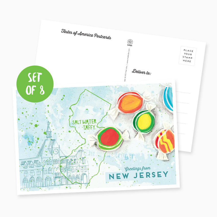 Greetings from New Jersey Postcard - Set of 8