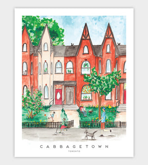 
                  
                    Load image into Gallery viewer, Toronto Cabbagetown 8x10 inch Art Print
                  
                