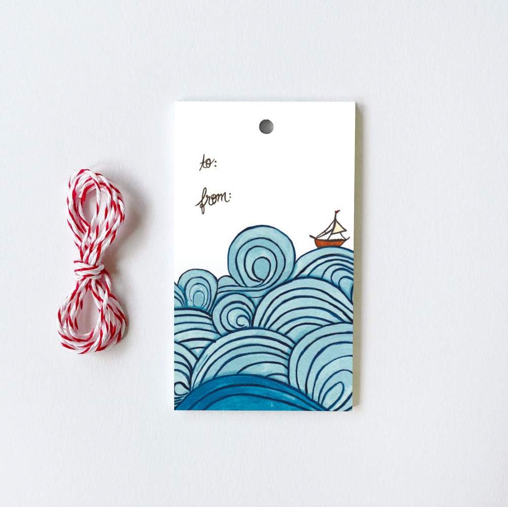 Waves - 10 Gift Tags