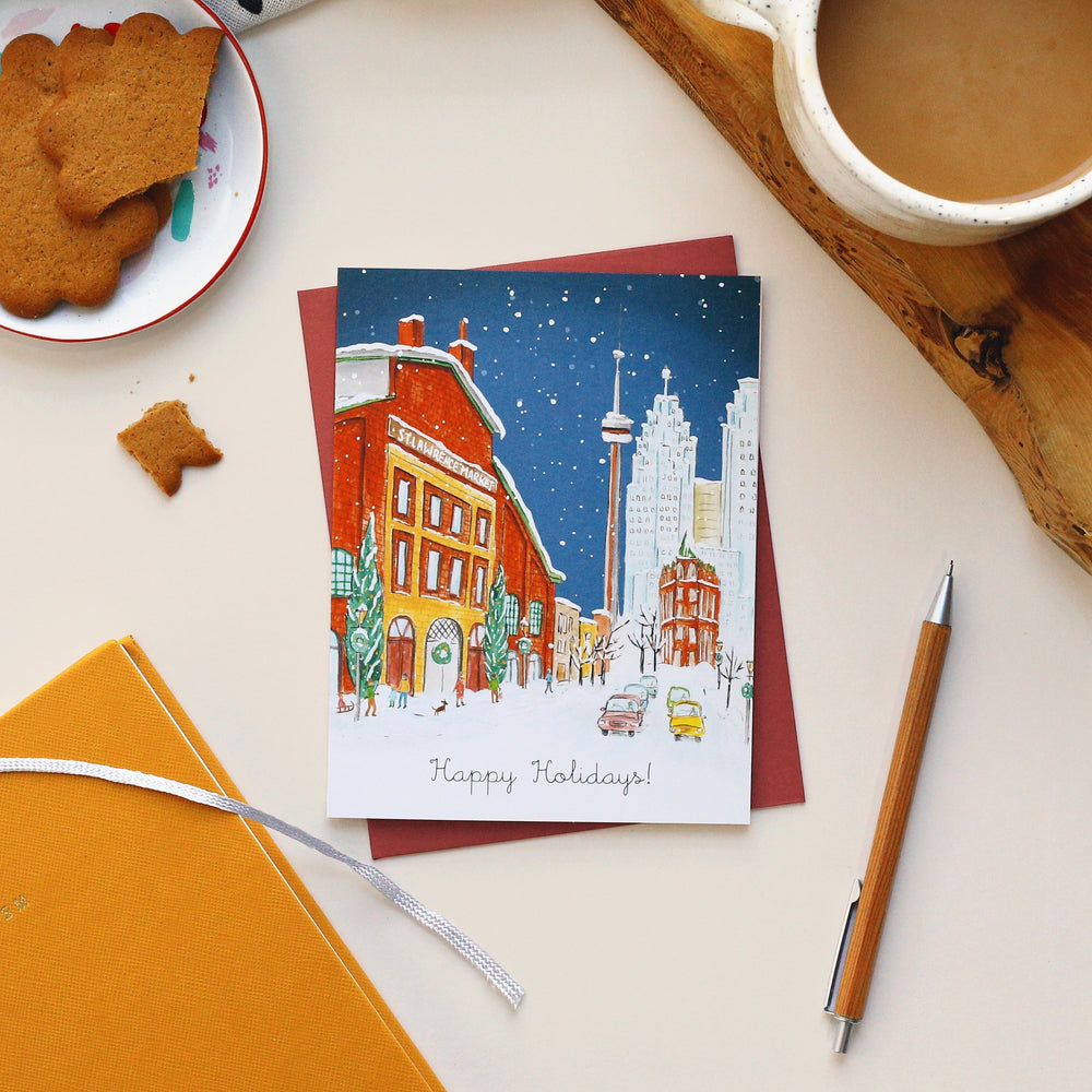 
                  
                    Load image into Gallery viewer, Box of 8 Toronto St Lawrence Market Holiday Cards
                  
                