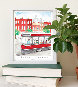 
                  
                    Load image into Gallery viewer, Spadina Streetcar 8x10 inch Art Print
                  
                